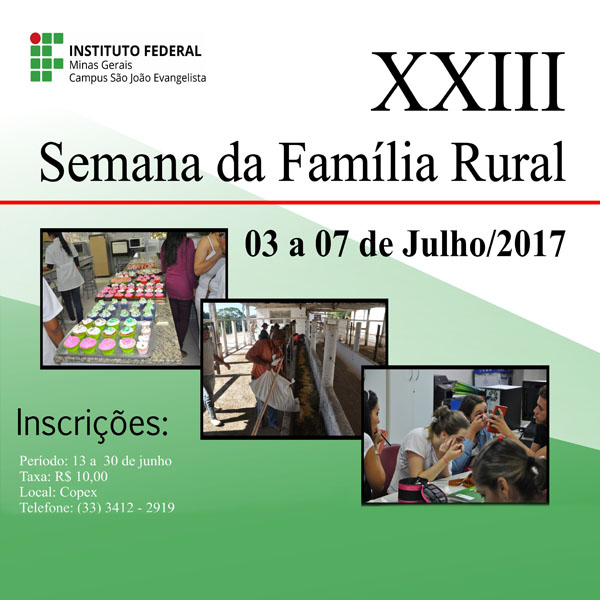 Banner da XXIII Semana da Família Rural