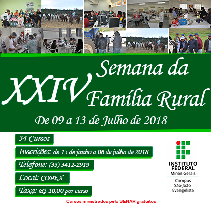 Banner da XXIV Semana da Família Rural