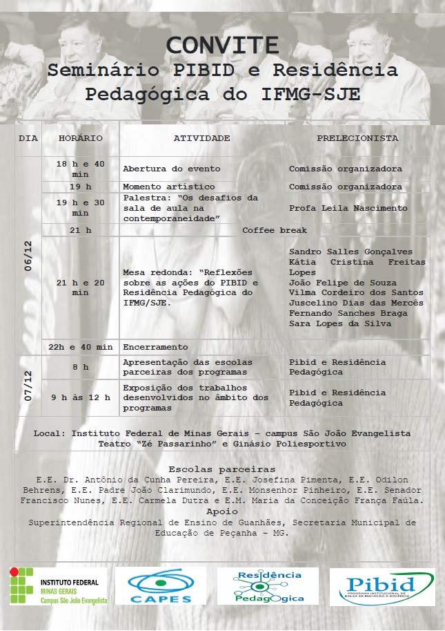 Seminário - PIBID e Residência Pedagógica