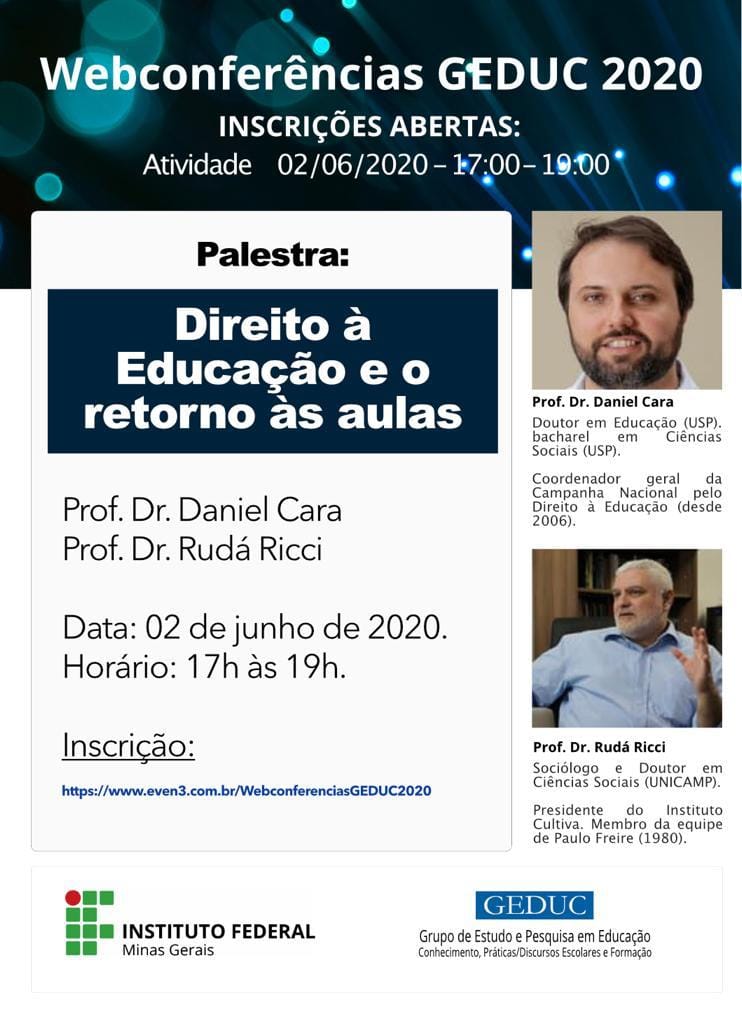 Webconferências GEDUC 2020