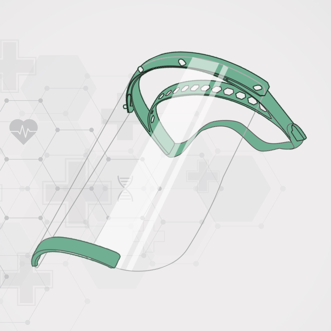 mascara 3d faceshield quadrada
