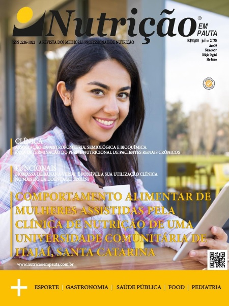 Capa da Revista Nutrição em Pauta (Edição Julho 2020)