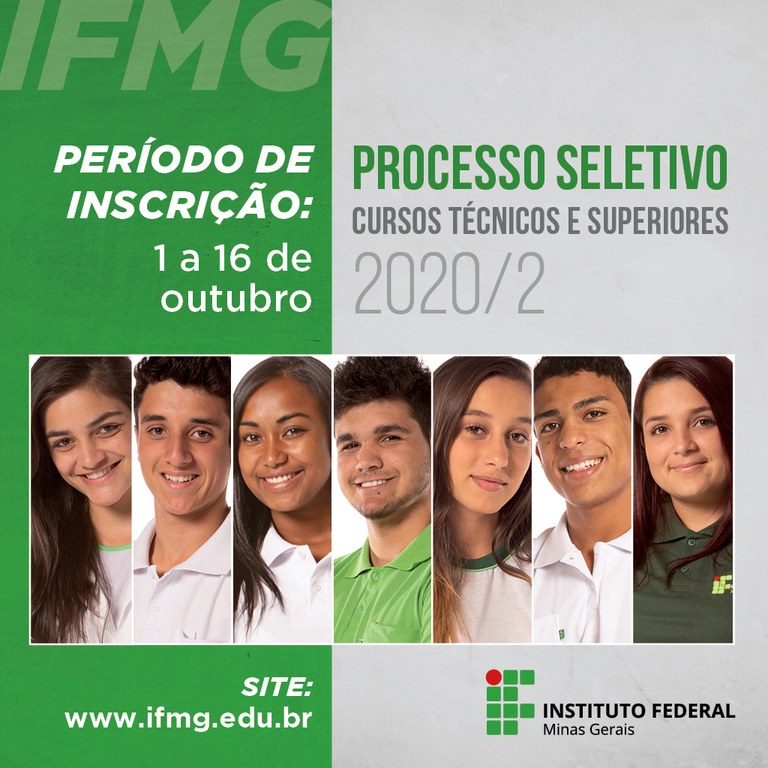 IFMG publica editais do Processo Seletivo 2020/2