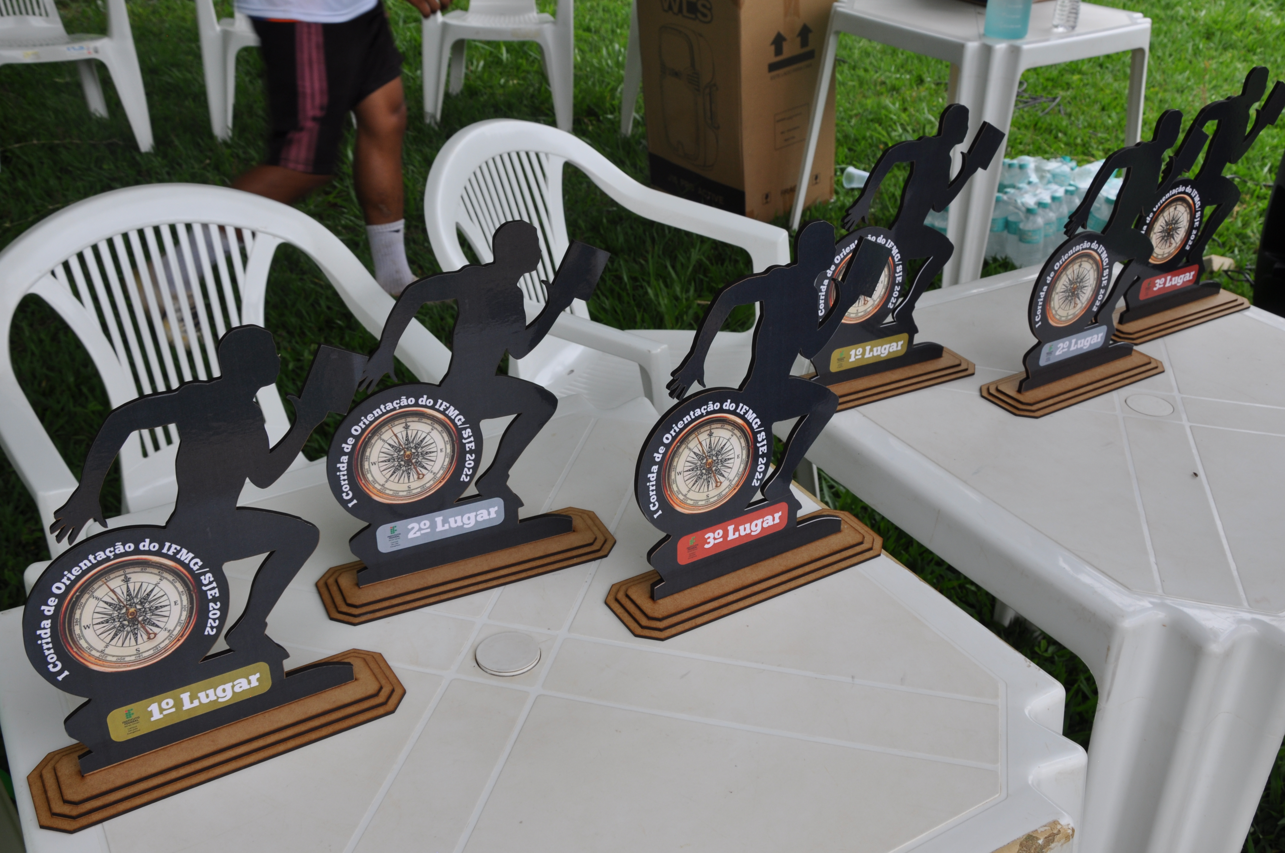 Troféus da 1ª Corrida de Orientação do IFMG - Campus São João Evangelista