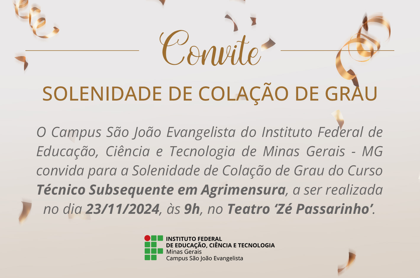 Convite Colacao Agrimensura 2024 Mural