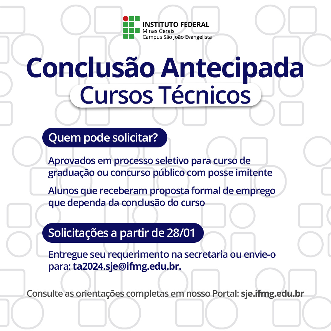 Conclusao Antecipada Cursos Tecnicos Feed